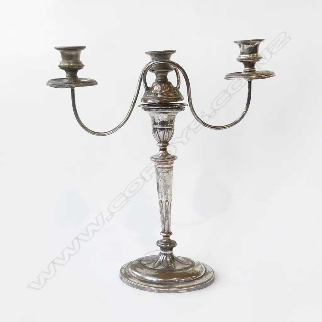 SILVER OVER COPPER CANDELABRA, H.360mm (TOP NOT MATCH) Image 1++