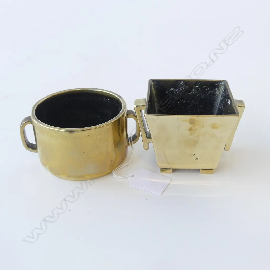 2 CHINESE BRONZE INCENSE BURNERS, XUANDE MARKS H.65mm Image 1++