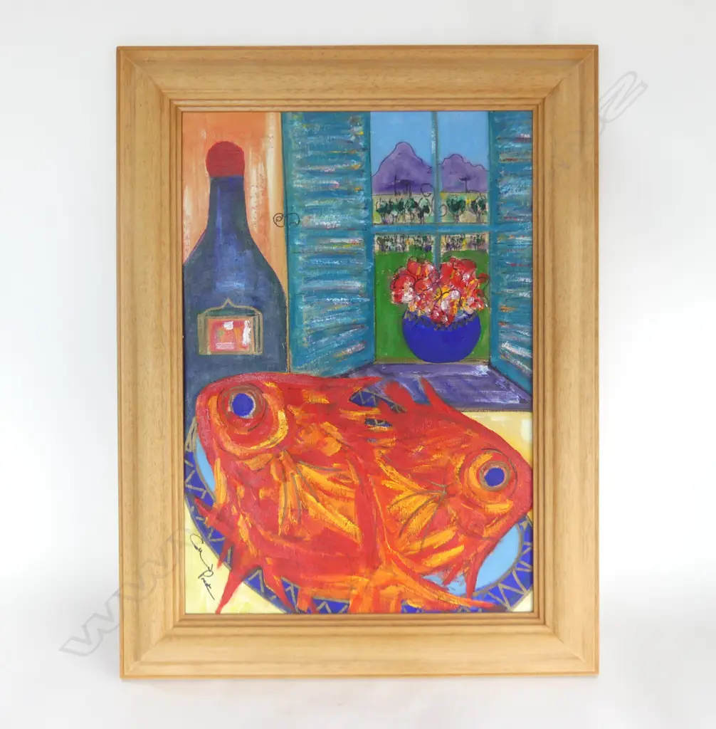 LG SIGNED STILL LIFE, OIL ON BOARD 660x455mm Image 1++