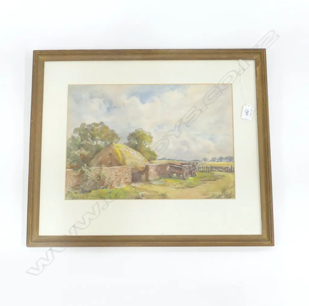MABEL HILL (1872-1956), RURAL LANDSCAPE WC 265x380mm Image 1++