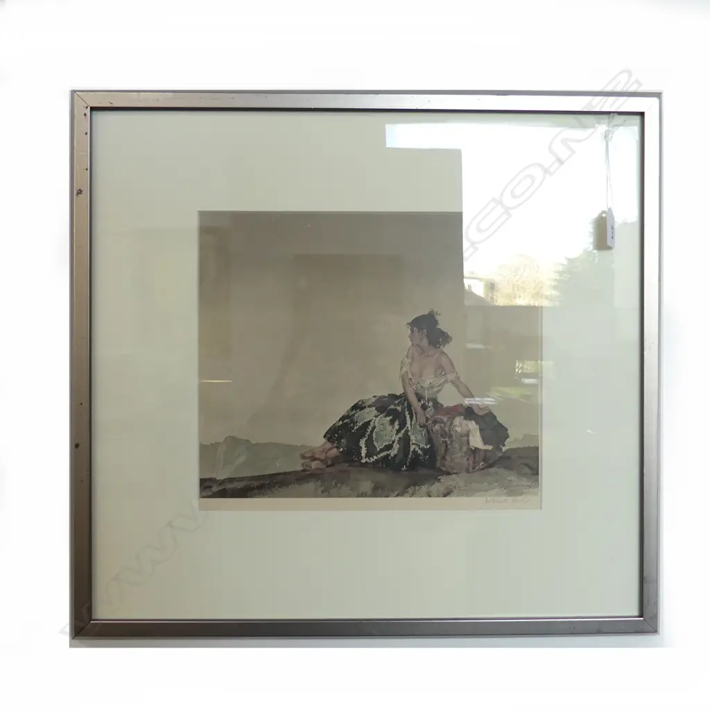 SIR WILLIAM RUSSELL FLINT CARMELITA SIGNED PRINT 1961 275 X 310MM Image 1++