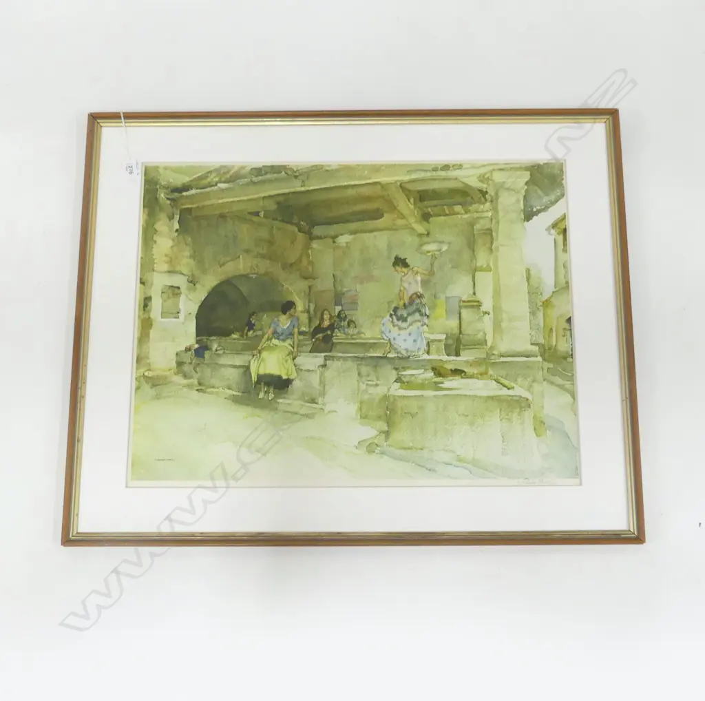 SIR WILLIAM RUSSELL FLINT 'PROVENCAL CAPRICE' 1955 SIGNED PRINT NO GLASS 445 X 580MM Image 1++