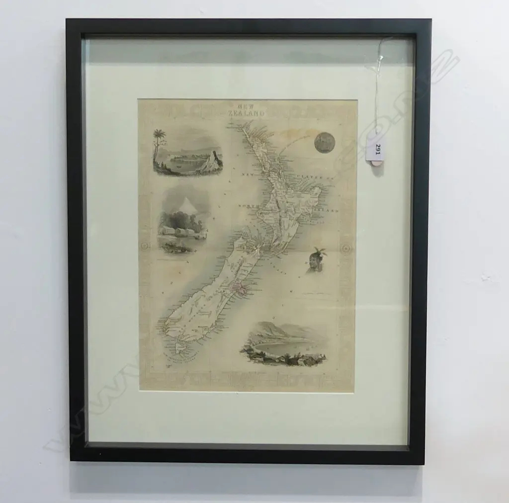 J. RAPKIN 1851 MAP OF NZ 350x260mm Image 1++