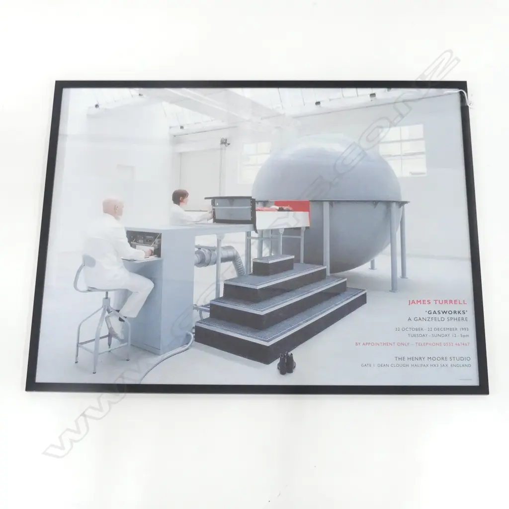 FRAMED POSTER: JAMES TURRELL 'GASWORKS' 1993 545x735mm Image 1++