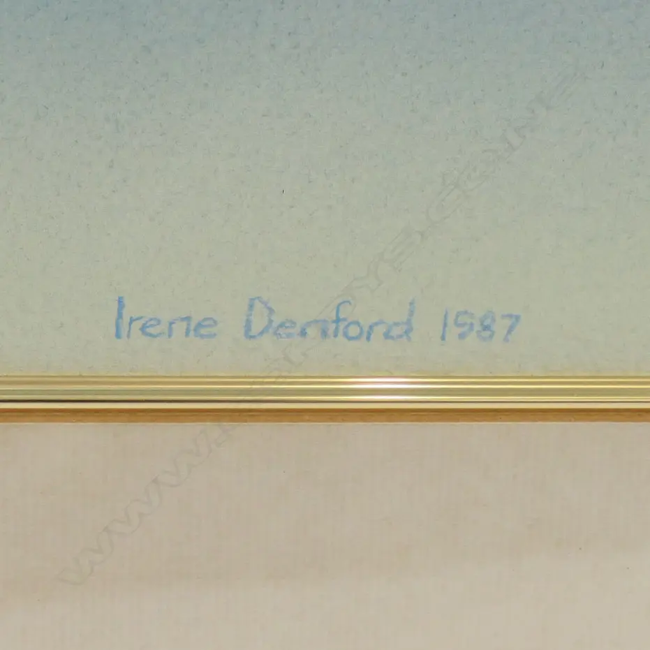 IRENE DENFORD, LION ROCK PIHA BEACH, MIXED MEDIA 1987 490x690mm Image 1++
