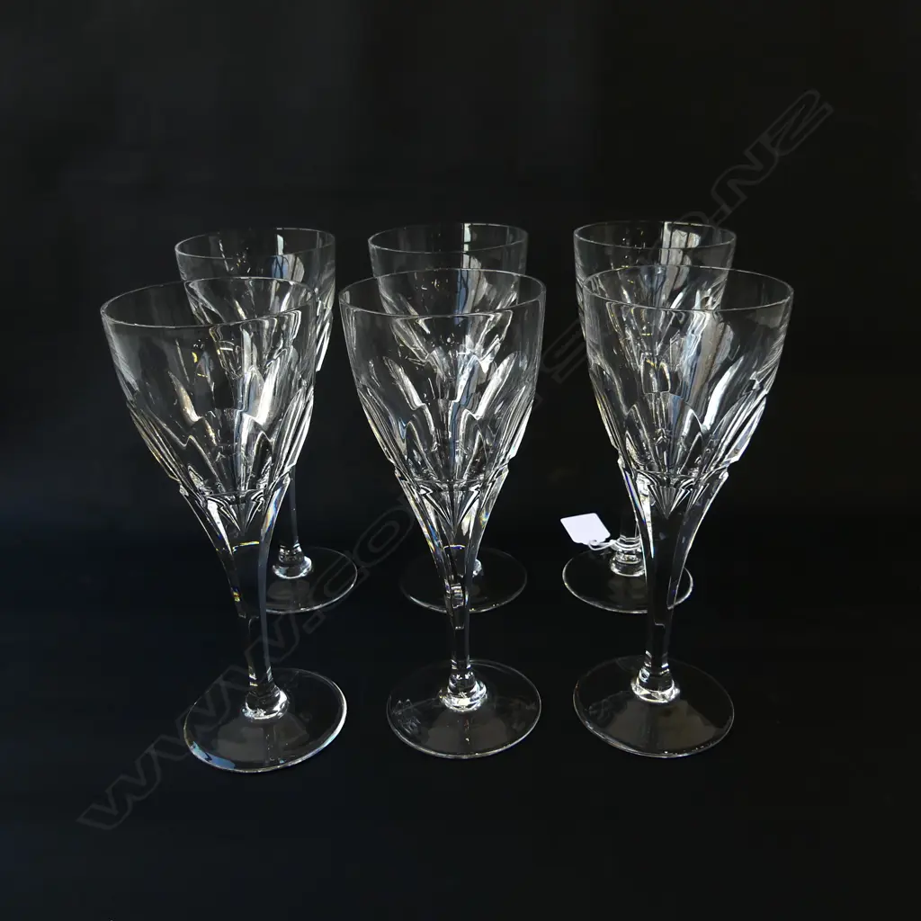 6 CRYSTAL WINE GLASSES H.200mm Image 1++