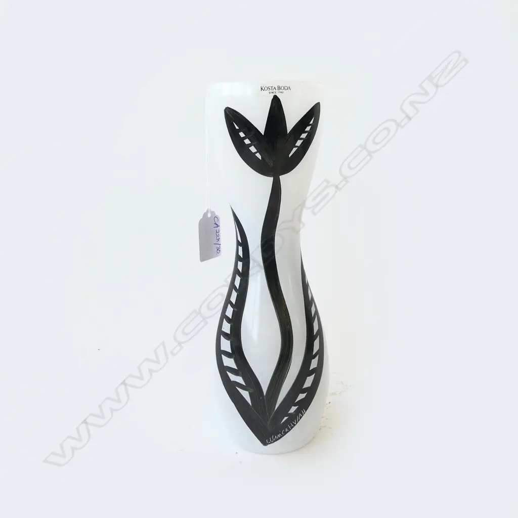 KOSTA BODA ULRICA HYDMAN VALLIEN HAND PAINTED GLASS VASE H.255mm Image 1++