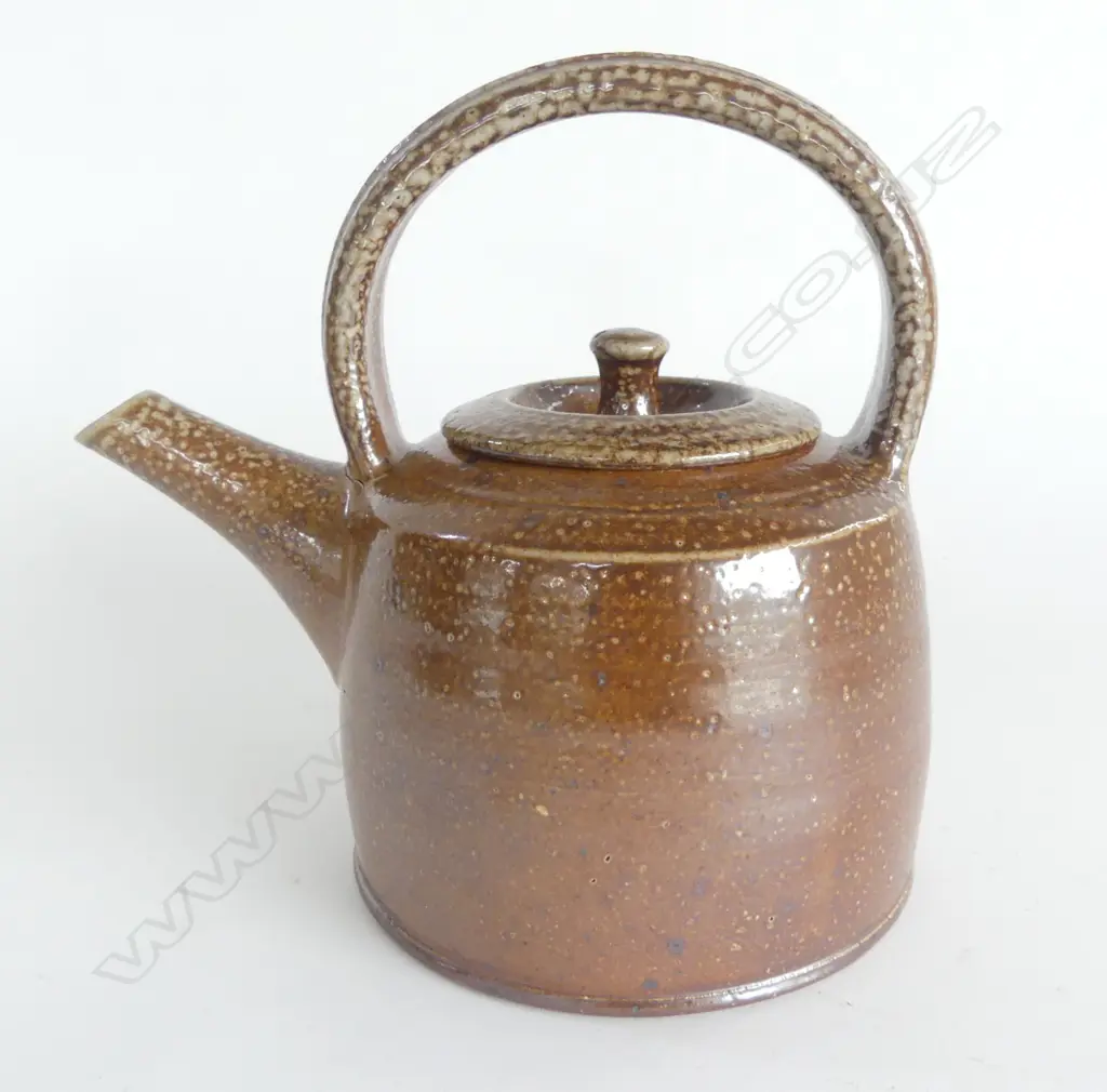 HILLSIDE POTTERY (RENTON MURRAY) salt glazed TEAPOT H.200mm Image 1++