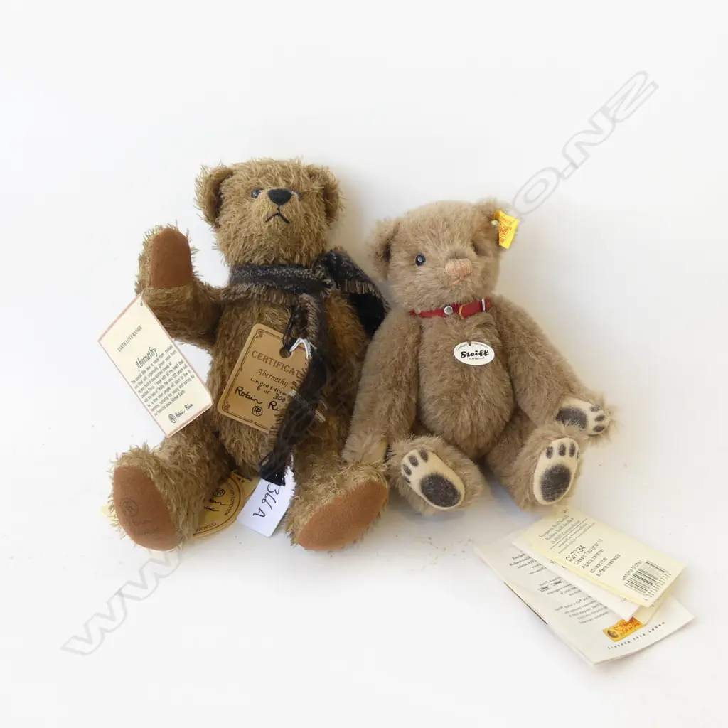 2 TEDDY BEARS; STEIFF & ROBIN RIVE 'ABERNETHY' 6/300 H.220mm Image 1++