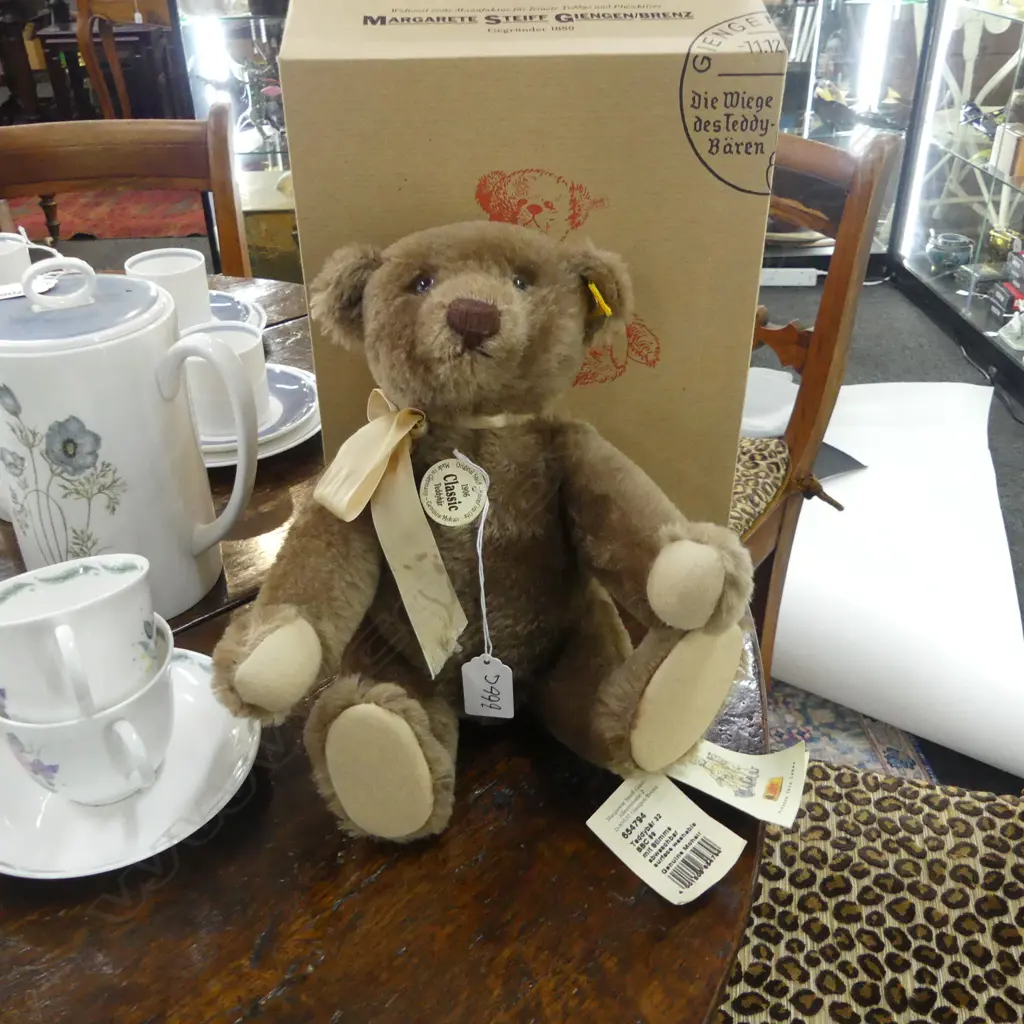 STEIFF MOHAIR 1906 CLASSIC TEDDY BEAR H.300mm, BOXED Image 1++