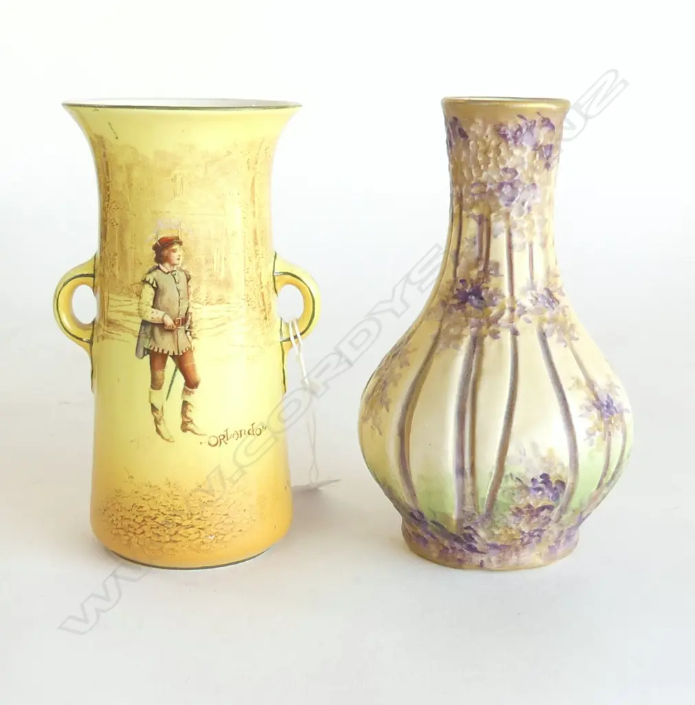 AMPHORA ART NOUVEAU VASE H.155mm + R/DOULTON VASE 'ORLANDO' H.150mm Image 1++