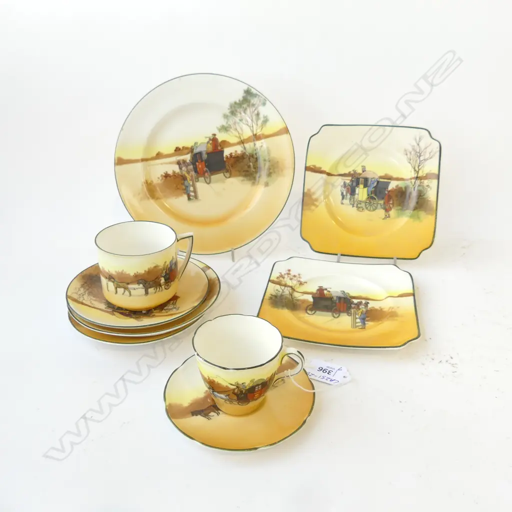 9 ASST. ROYAL DOULTON COACHING DAYS CUPS, SAUCERS & SIDE PLATES Image 1++