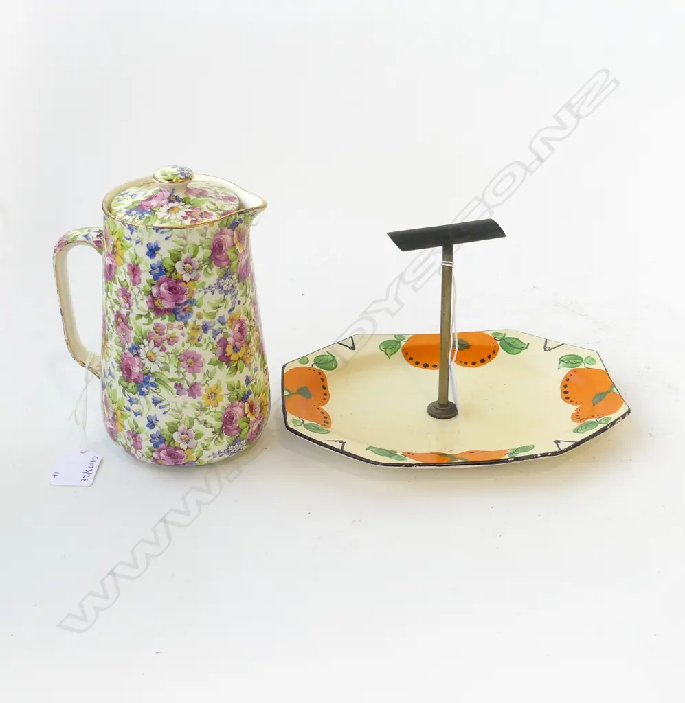 AOF LIDDEDJUG H160MM & HONEY GLAZED PLATE Image 1++