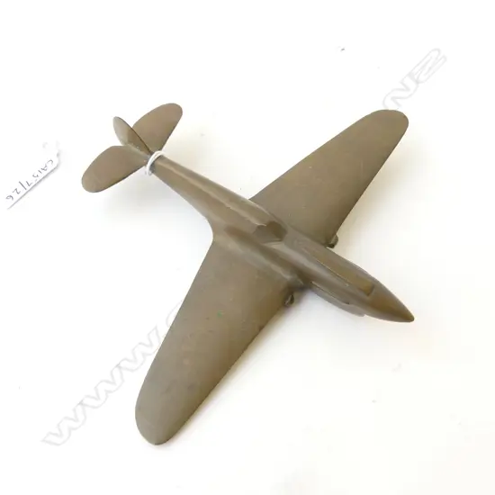 BRONZE WW2 MODEL; HURRICAN L140MM