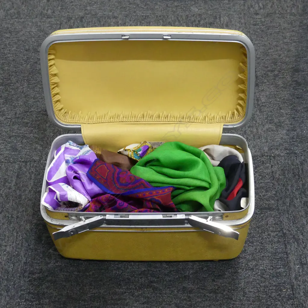 ASST. SCARVES IN RETRO SAMSONITE CASE W.375mm Image 1++