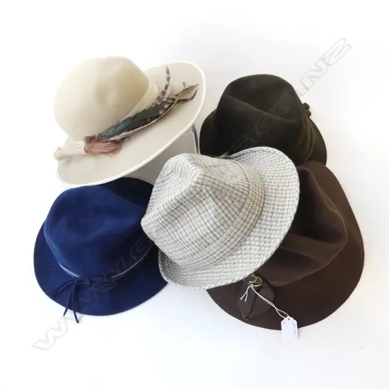 5 VINTAGE HATS