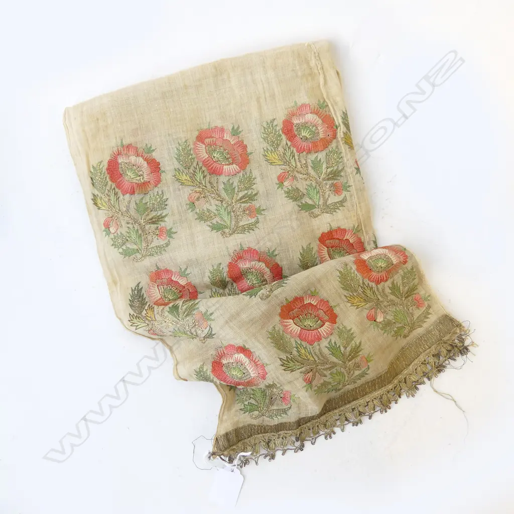 19thC EMBROIDERED TURKISH TOWEL Image 1++