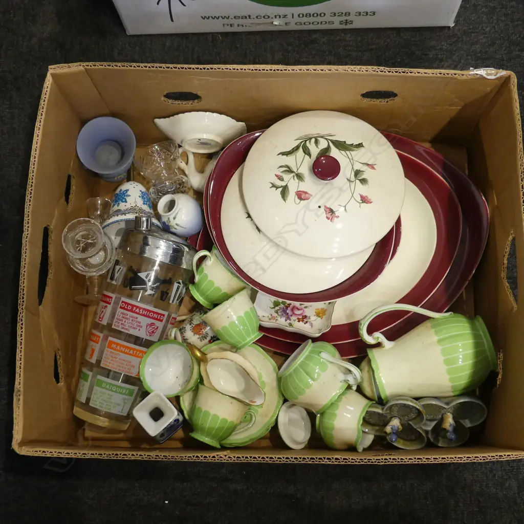 BOX LOT NORITAKE COFFEE SET & MISC CHINA Image 1++