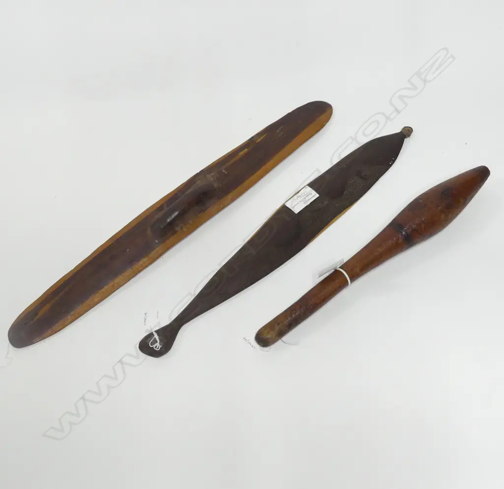 ABORIDGINE NULA NULA THROWING CLUB L500MM SPEAR THROWER L410MM & SHEILD L690MM Image 1++