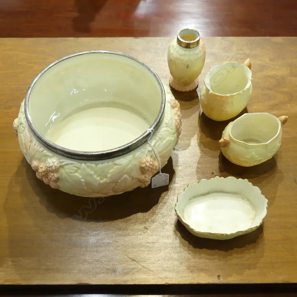 LOCH WORCESTER BOWL DIA 230MM VASE C/SUGAR & DISH Image 1++
