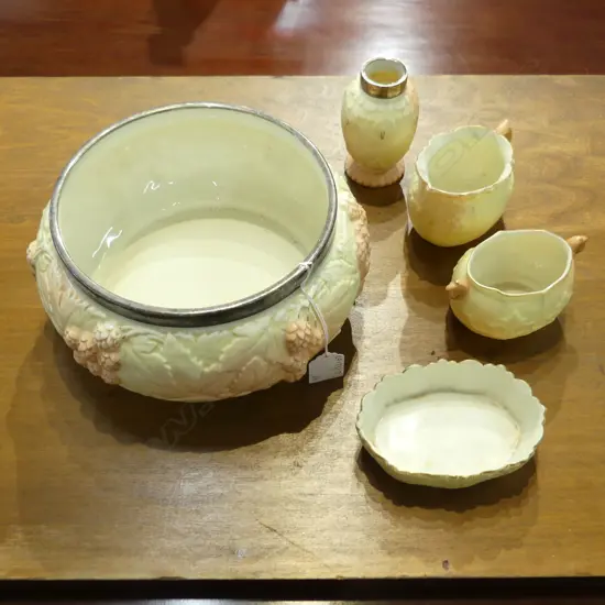 LOCH WORCESTER BOWL DIA 230MM VASE C/SUGAR & DISH