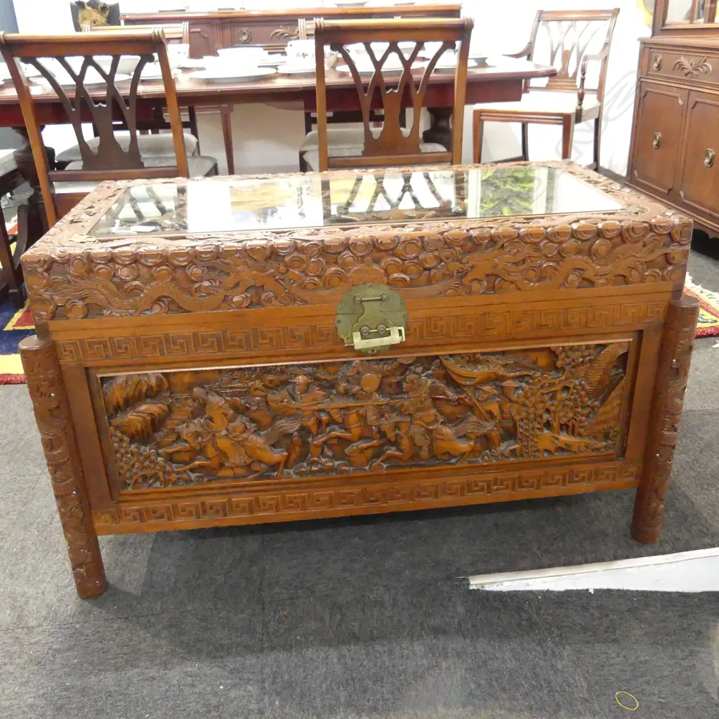 LG CARVED CAMPHOR CHEST 1000x615mm Image 1++