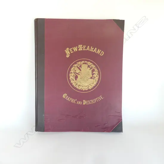 1973 FACSIMILE 'NEW ZEALAND GRAPHIC & DESCRIPTIVE' C.D.Barraud 1877 - water damage