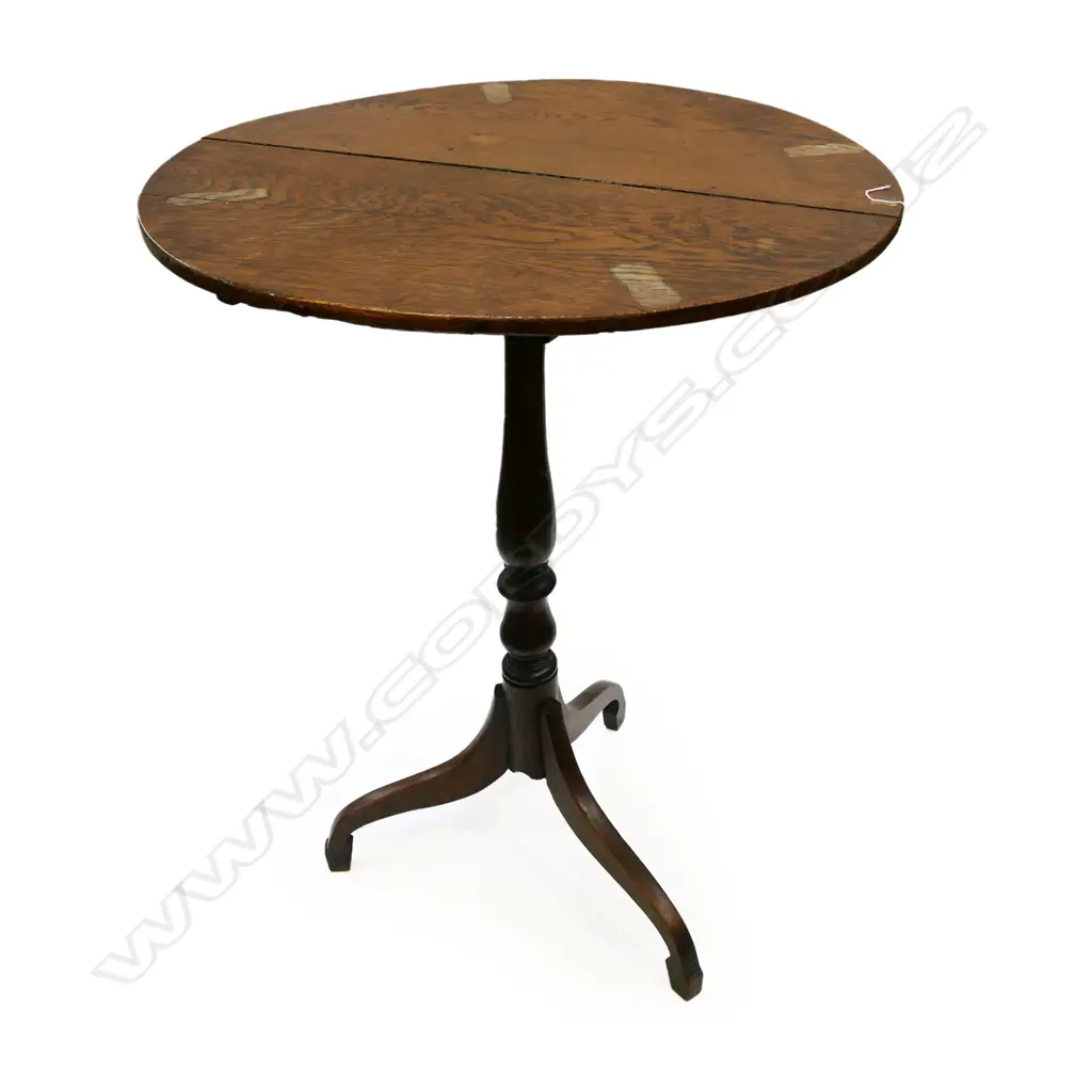GEORGIAN OAK WORK TABLE 560 x 770mm, top in need of repair Image 1++