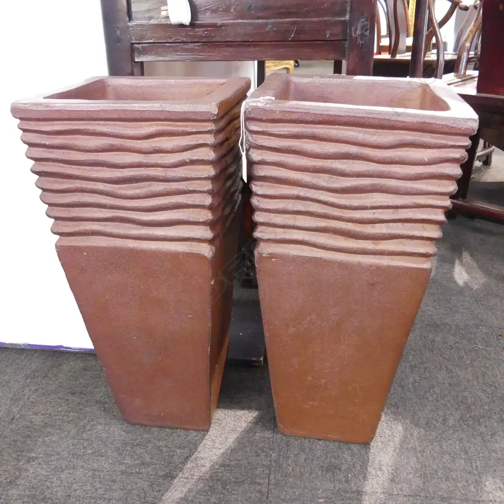 PR TALL SQUARE GARDEN POTS 280x280x600mm Image 1++