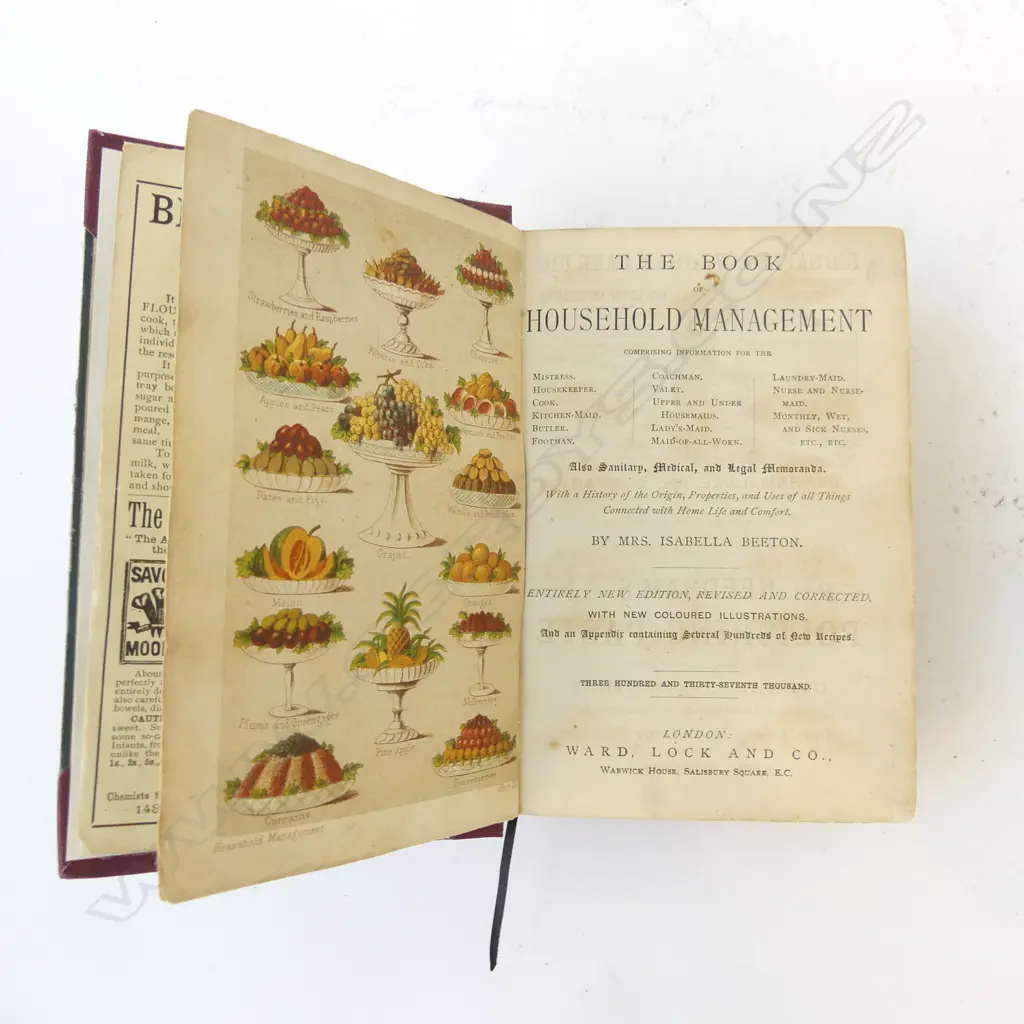 LATE 19thC MRS BEETONS BOOK OF HOUSEHOLD MANAGEMENT (REBOUND)  Image 1++