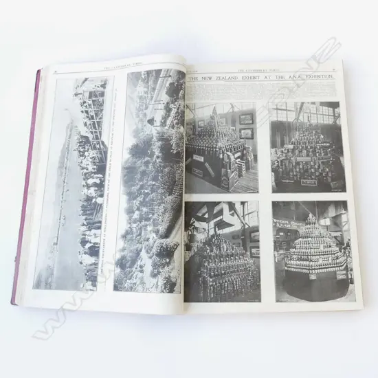 1908 ‘THE CANTERBURY TIMES’ NZ HISTORICAL PICTORIAL SECTION 644 PAGES, L.460MM W.320MM