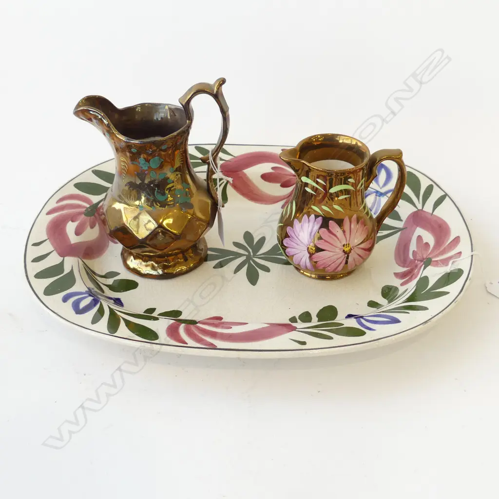 ASHET & 2 LUSTER JUGS 7 TEAPOT Image 1++