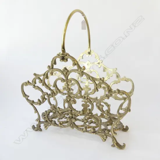 SOLID BRASS MAGAZINE RACK H440 L390MM