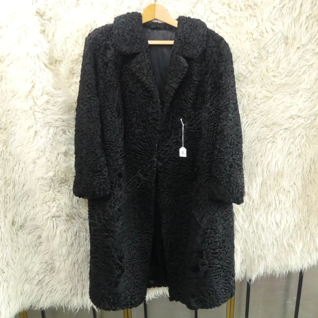 BLACK ASTRAKHAN COAT Image 1++