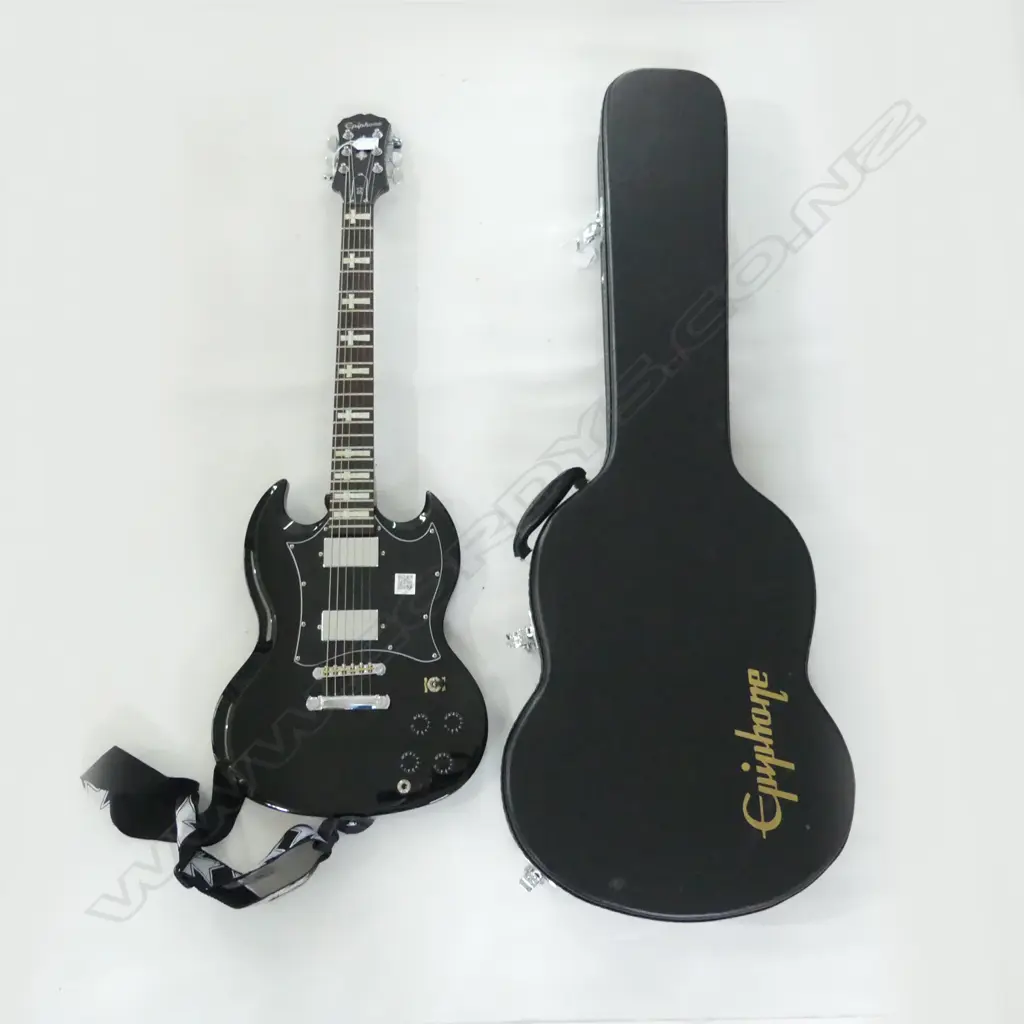 EPIPHONE IOMMI SG ELECTRIC GUITAR WITH HARD CASE Image 1++