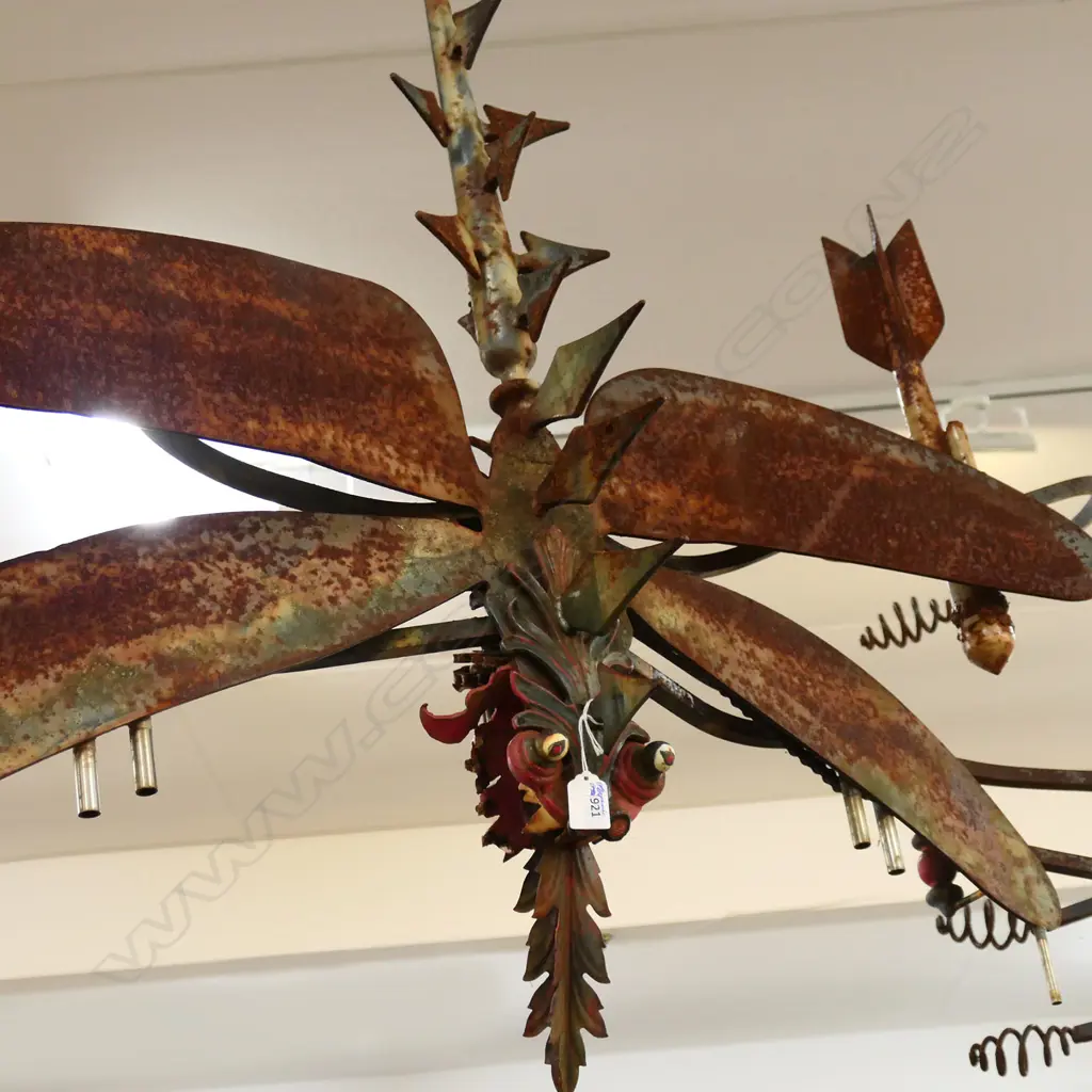 INDUSTRIAL DRAGONFLY LGE GARDEN ART WORK / SCULPTURE Width 1780. L.1000. H.600mm Image 1++
