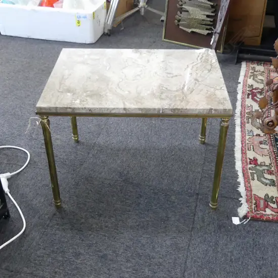 MARBLE TOPPED COFFEE TABLE