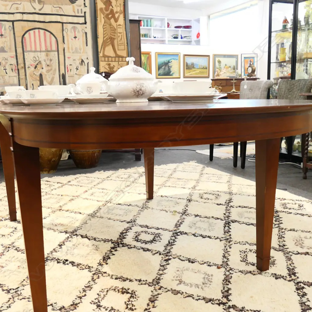 ROSE & HEATHER MAHOGANY 8 SEATER DINING TABLE w. 1 LEAF 2150x1100mm Image 1++