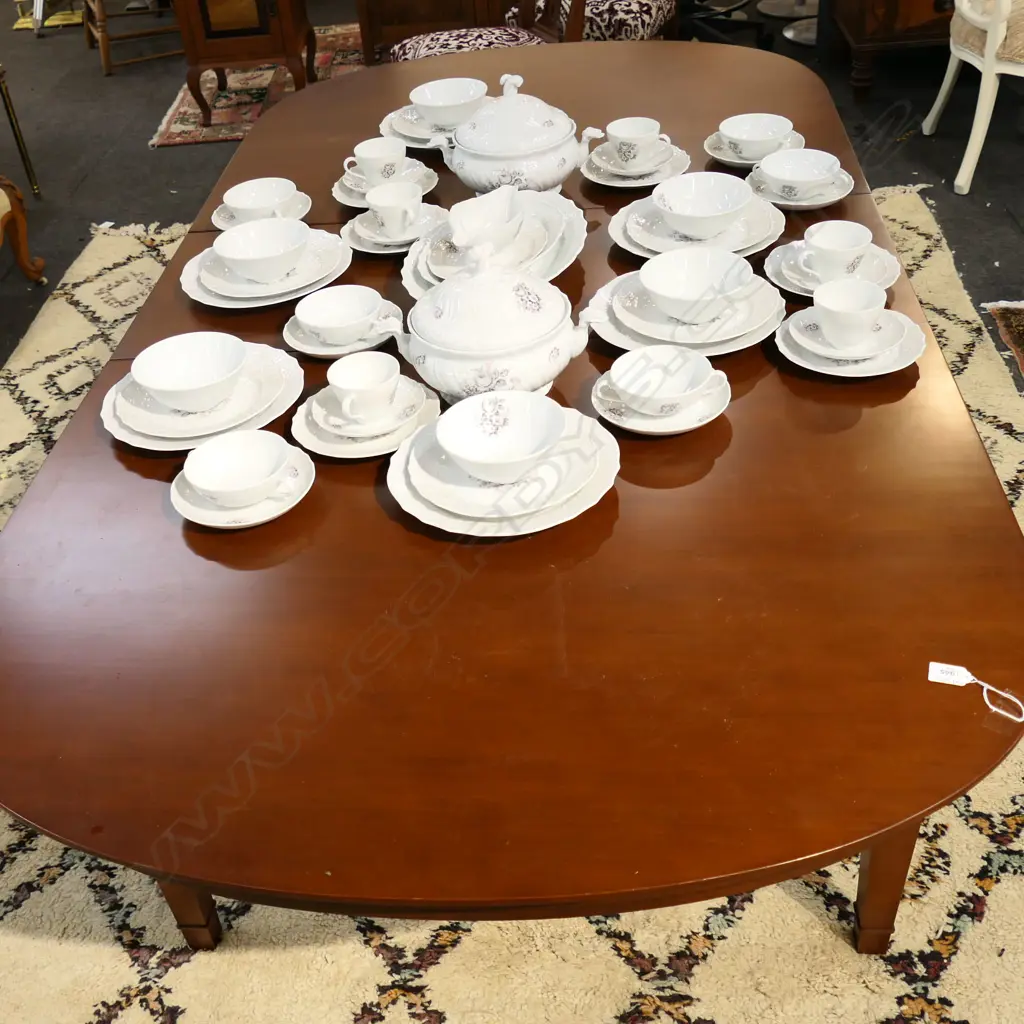 ROSE & HEATHER MAHOGANY 8 SEATER DINING TABLE w. 1 LEAF 2150x1100mm Image 1++