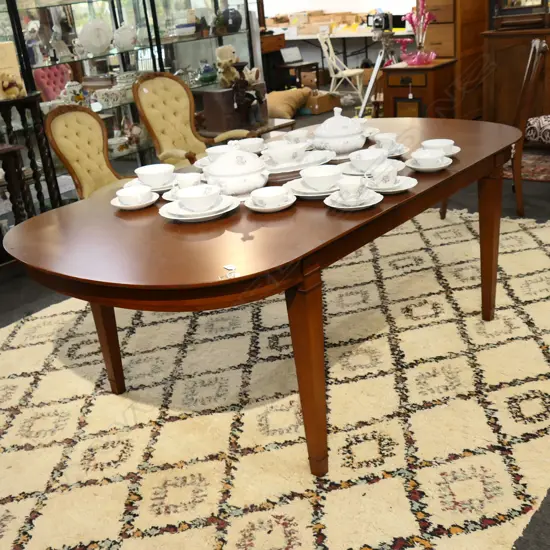 ROSE & HEATHER MAHOGANY 8 SEATER DINING TABLE w. 1 LEAF 2150x1100mm