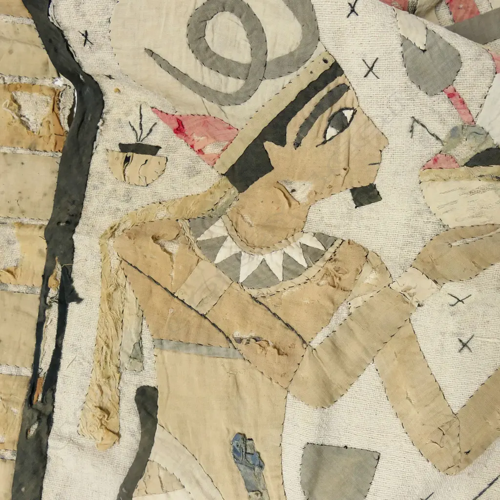 3 VINTAGE EGYPTIAN WALL HANGINGS Image 1++