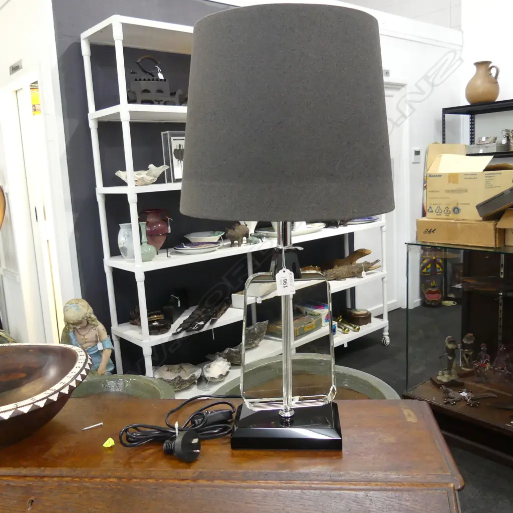 GLASS SIDE LAMP [WORKING] H 550mm chipped Image 1++