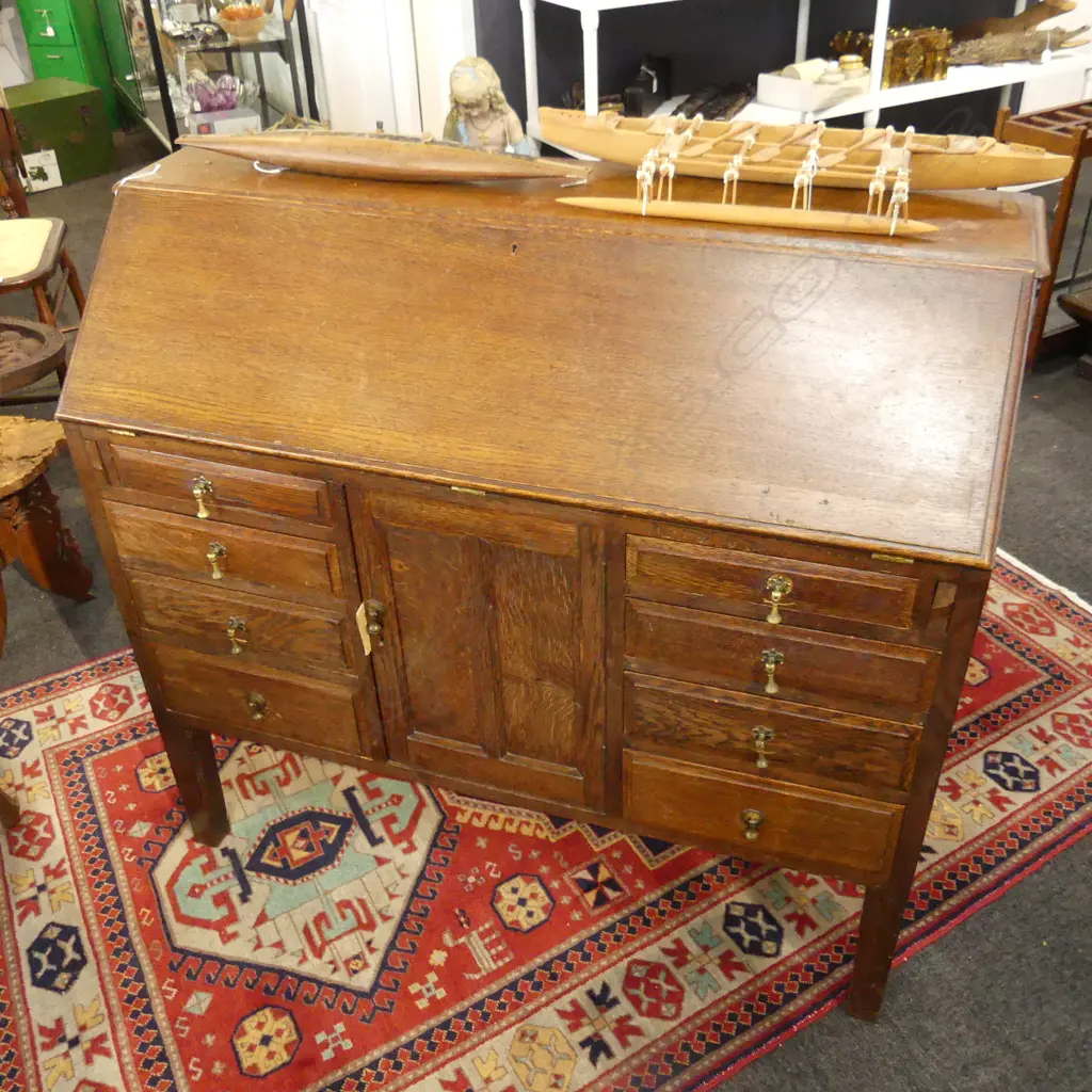 OAK FALL FRONT DESK 1095x420x1000mm Image 1++