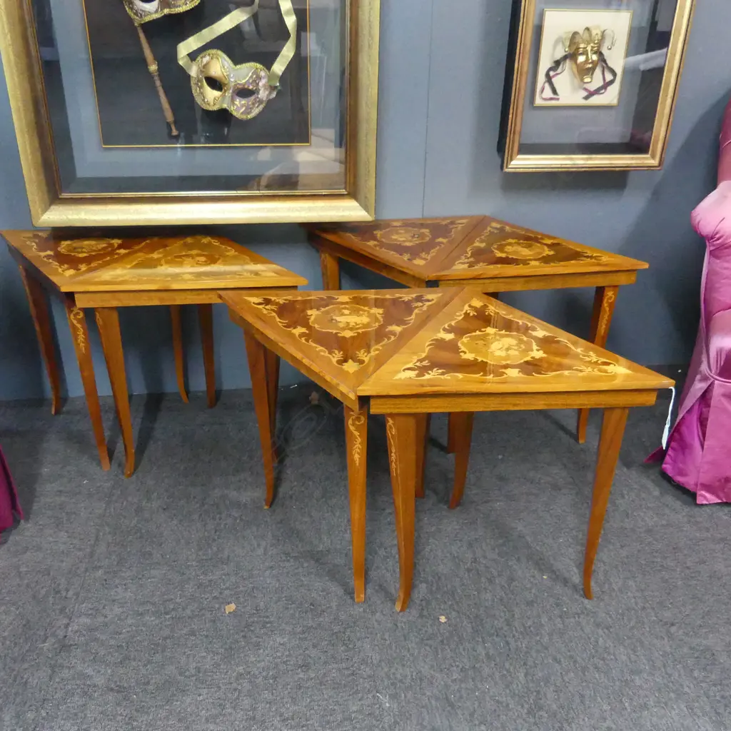 NEST OF SORRENTO MUSICAL TABLES 935mm dia all together Image 1++