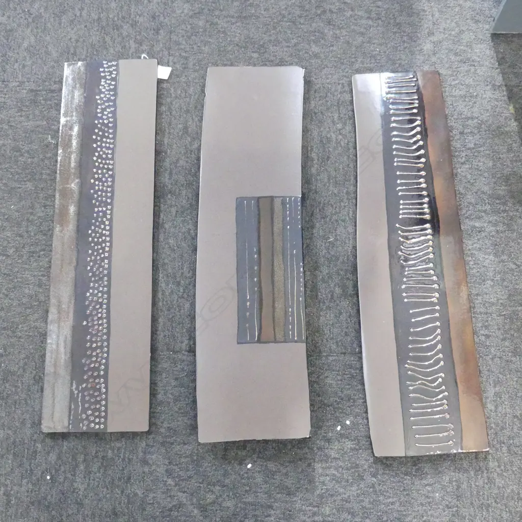 MORRIS & JAMES TRYPTIC “ASTRATTO MACCICHIO” WALL PANELS H670MM Image 1++