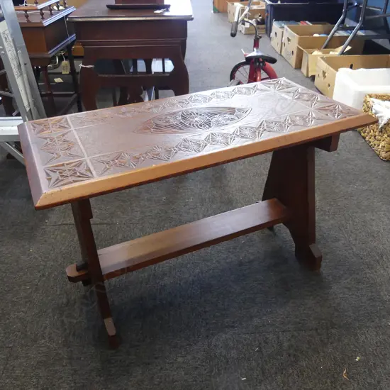 CHIP CARVED SIDE TABLE 810x390x510mm