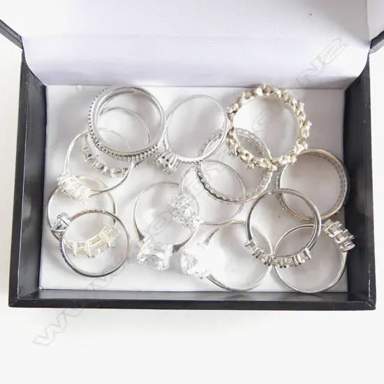 COLLECTION 14 SILVER & CUBIC ZIRKONIA RINGS