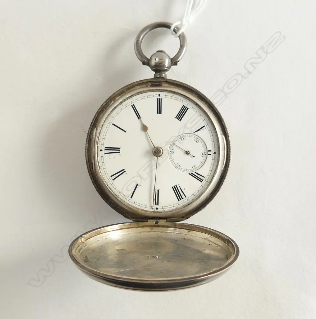 19thC W. EHRHARDT SILVER FUSSEE POCKET WATCH  no glass Image 1++