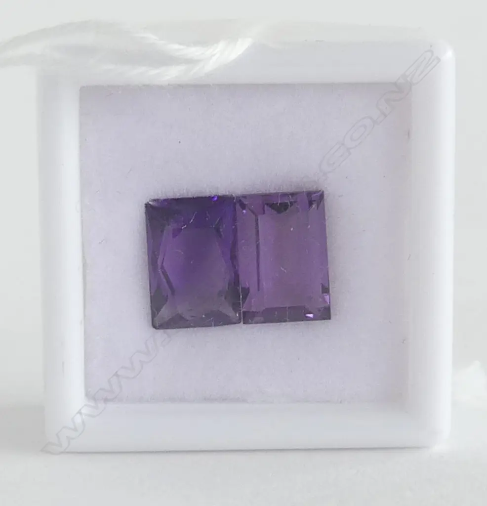 PR FACETED AMETHYSTS RETANGULAR CUT, 4.4ct Image 1++