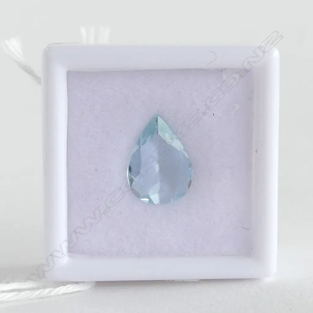 1.5ct AQUAMARINE, FACETED PEAR CUT Image 1++